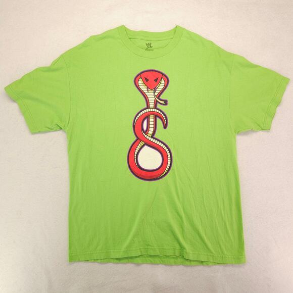 WWE Jake the Snake Roberts Graphic Short Sleeve T Shirt Mens Size XL Green - Picture 2 of 9